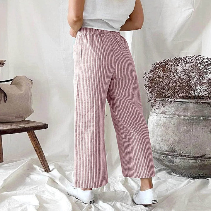 Premium Linen Trousers for Women - Sophia-Pink-S-The Livary