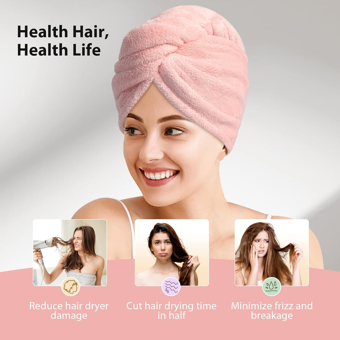 Microfiber Hair Towel Wrap – 3 Pack-Set 1-The Livary