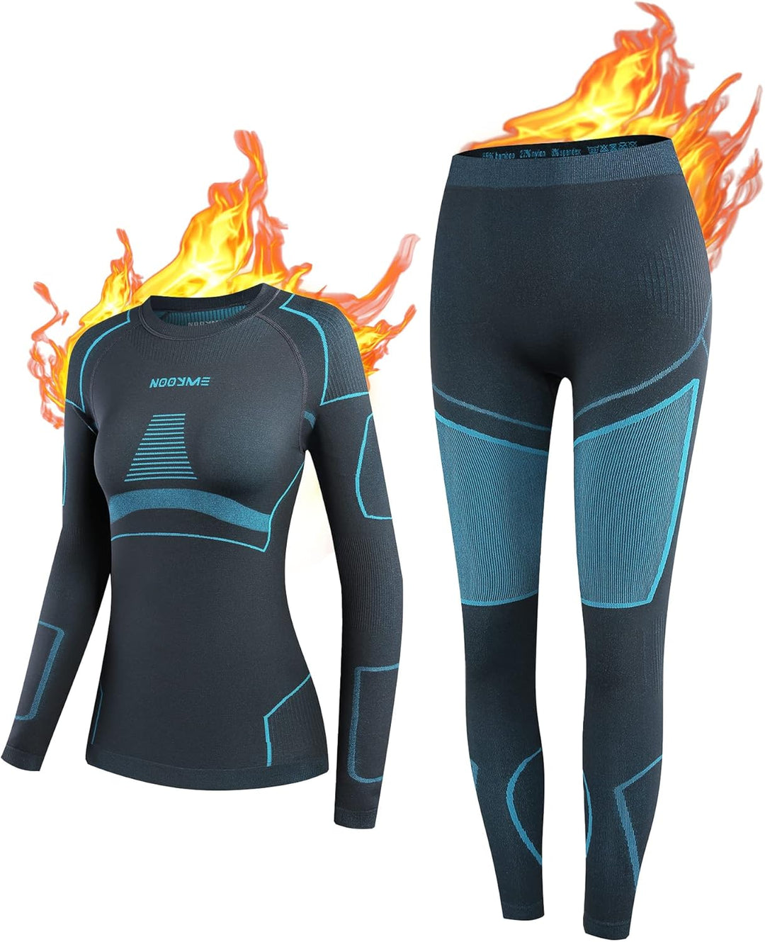 Thermal Underwear for Women - Laura-Black/Blue-XS-The Livary