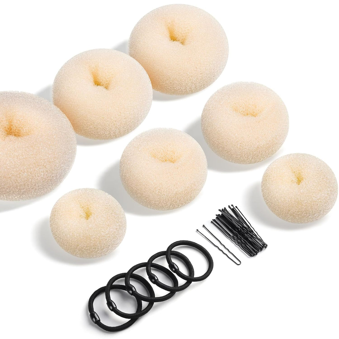 Donut Knot Maker Set – 7 Rings & Accessories-Beige-The Livary