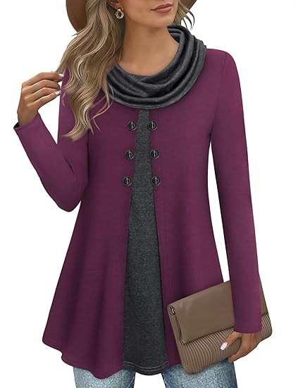 Stylish Colour Block Pullover Sweatshirt for Ladies - Bella-Magenta/Grey-S-The Livary
