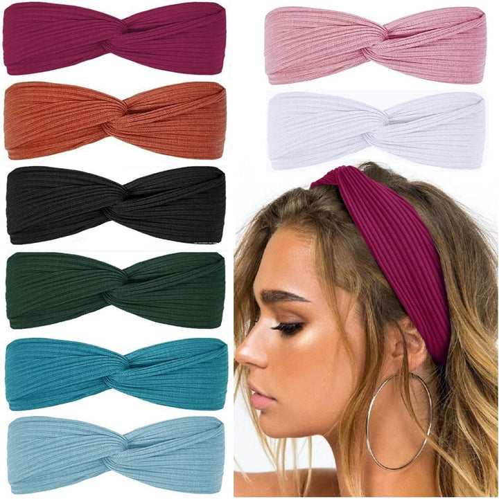 Boho Twist Hairbands-Set 5-The Livary