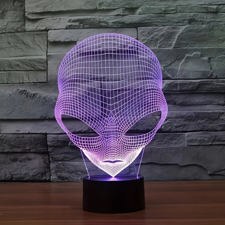 3D Alien Head LED Table Lamp with 7 Colours - Lunaris-The Livary