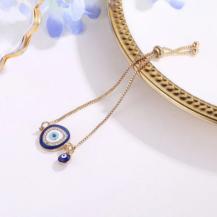 Evil Eye Bracelet in Ethno Style - Selene-Dark Blue-The Livary