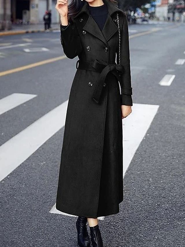 Stylish Wool Ladies' Coat - Elora-Black-S-The Livary