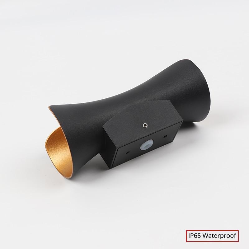 Modern LED Outdoor Wall Lamp - LumiEdge-Black and Gold-Small 6W-Warm white-The Livary