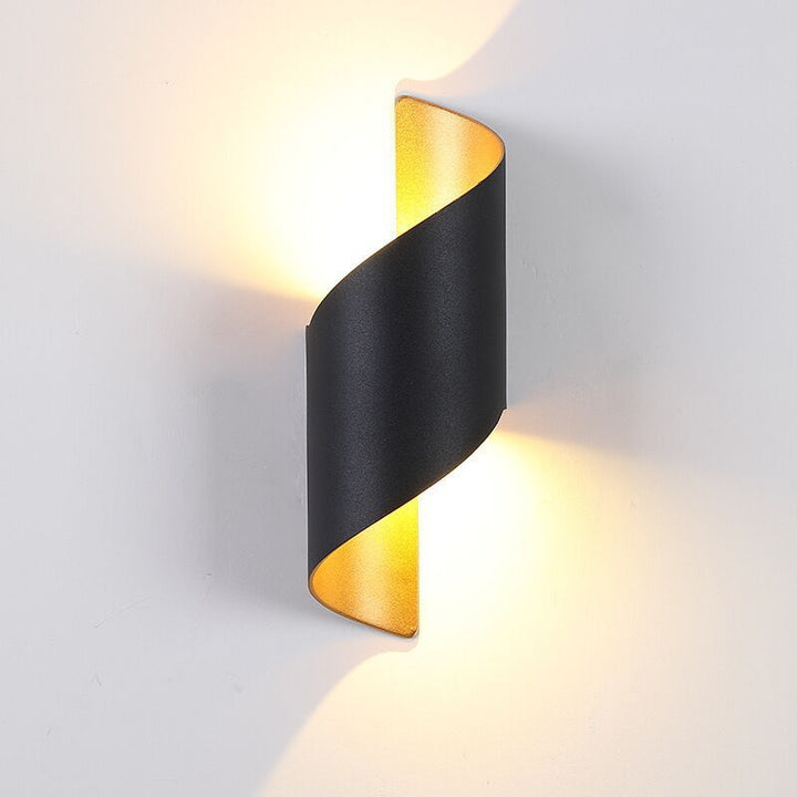 Modern Spiral LED Wall Light - TwistLight-Small-White-The Livary