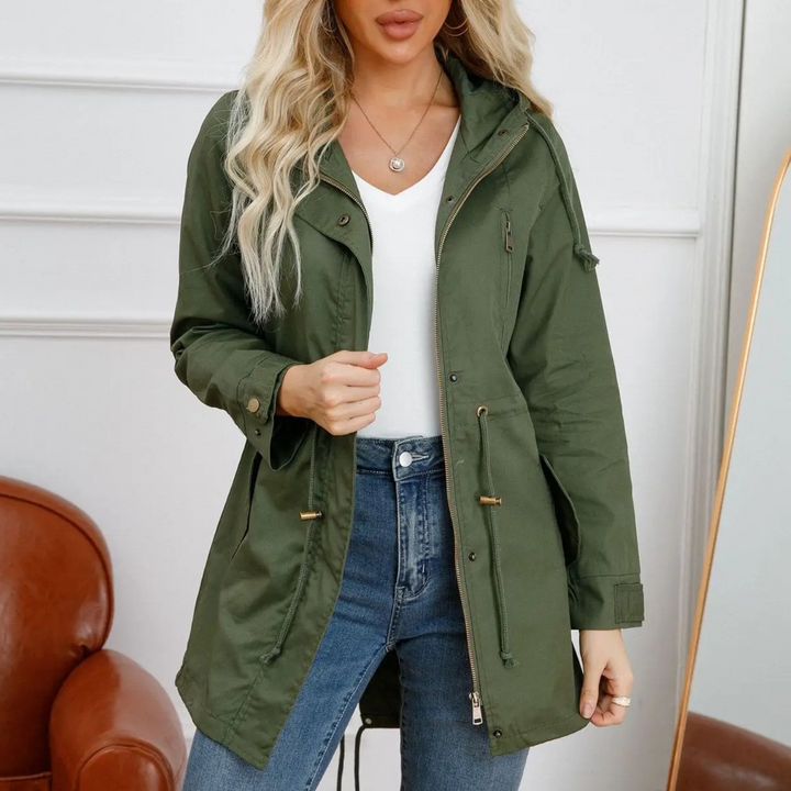 Light & Stylish Women's Summer Jacket with Long Fit – Amira-Green-S-The Livary