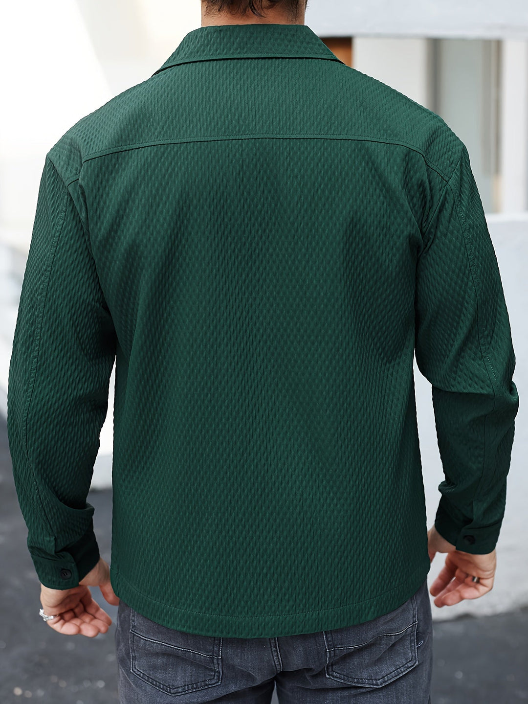 Structured Green Men's Shirt - Finn-S-The Livary