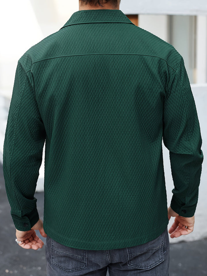 Structured Green Men's Shirt - Finn-S-The Livary