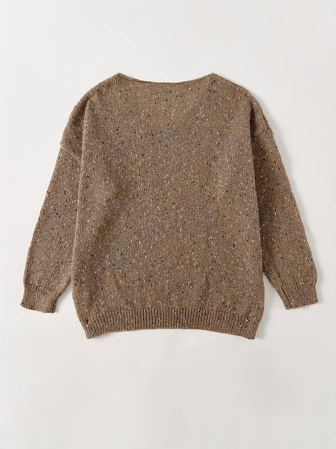 Loose-knit sweater made of multicoloured wool - Lilac-Green-XS-The Livary
