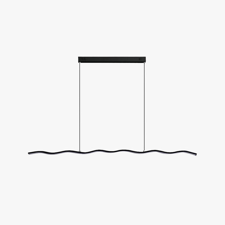 LED Pendant Lamp with Trendy Wave Line Design - WaveGlow-Black-Warm white-The Livary