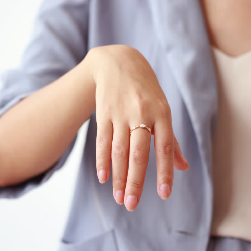 "Love and Sincerity" - Opal Vintage Ring - Isabella-1.93 in-The Livary