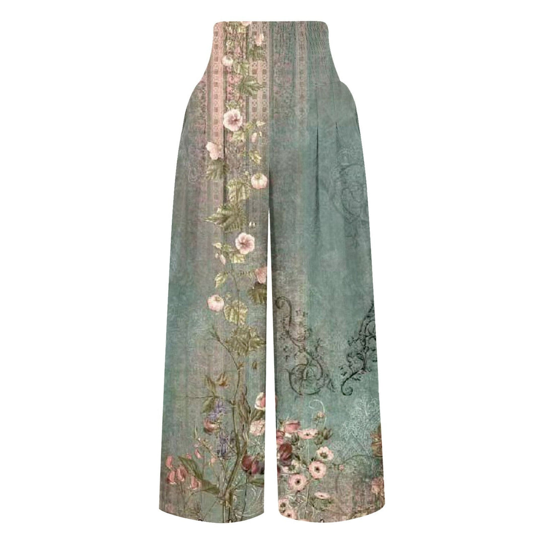 Comfortable and Stylish Flared Women's Trousers - Lotte-Green-S-The Livary