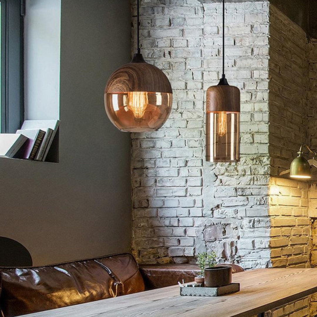 Stylish Scandinavian Wooden Ceiling Lamp - NordLuna-Type A-The Livary