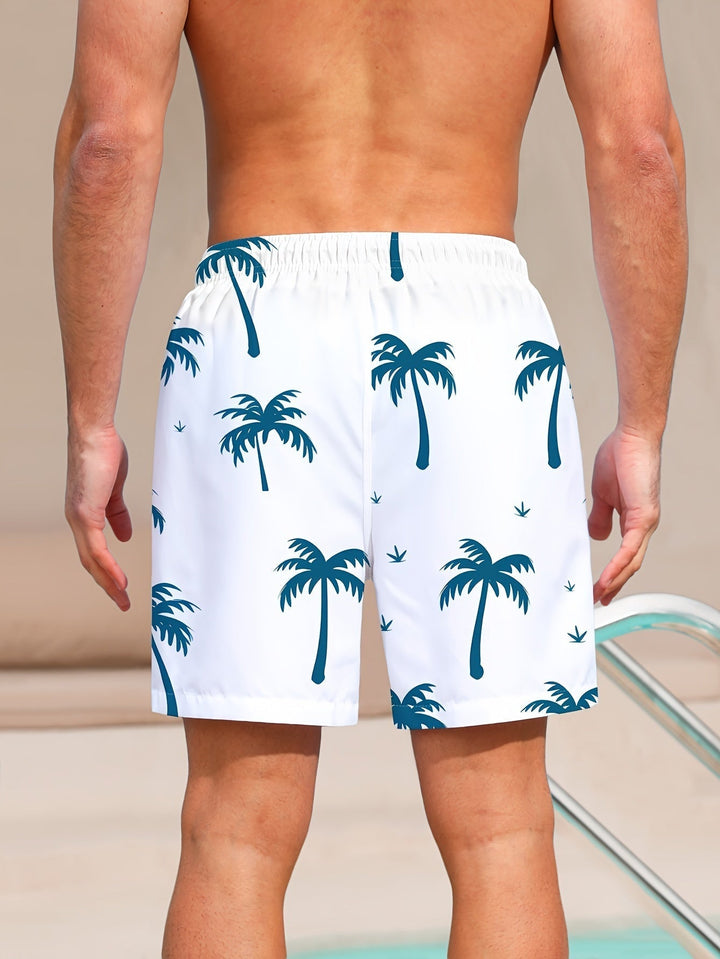Stylish men's swim shorts with palm print | Buy 1, get 1 free - PalmRush-S-The Livary