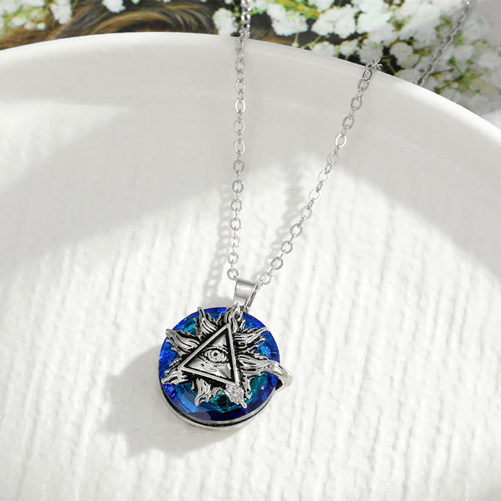 "You will always be protected" - Evil Eye Necklace-Evil Eye#Triangle Silver-The Livary