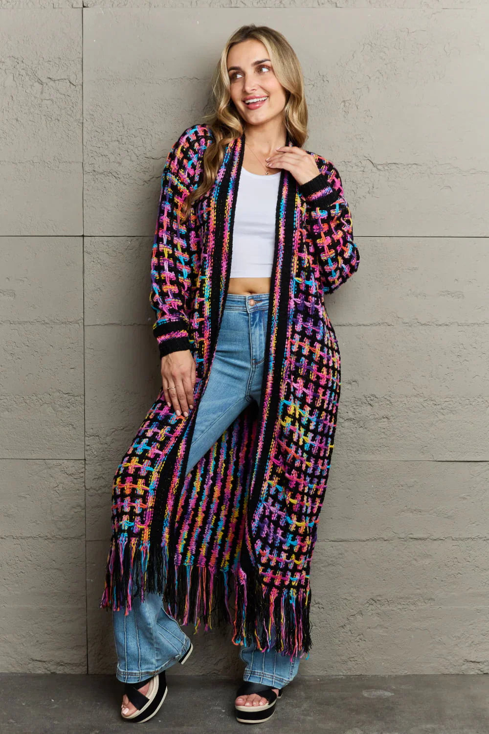 Stylish Coloured Cardigan for Women - Aurora-Multicoloured-S-The Livary