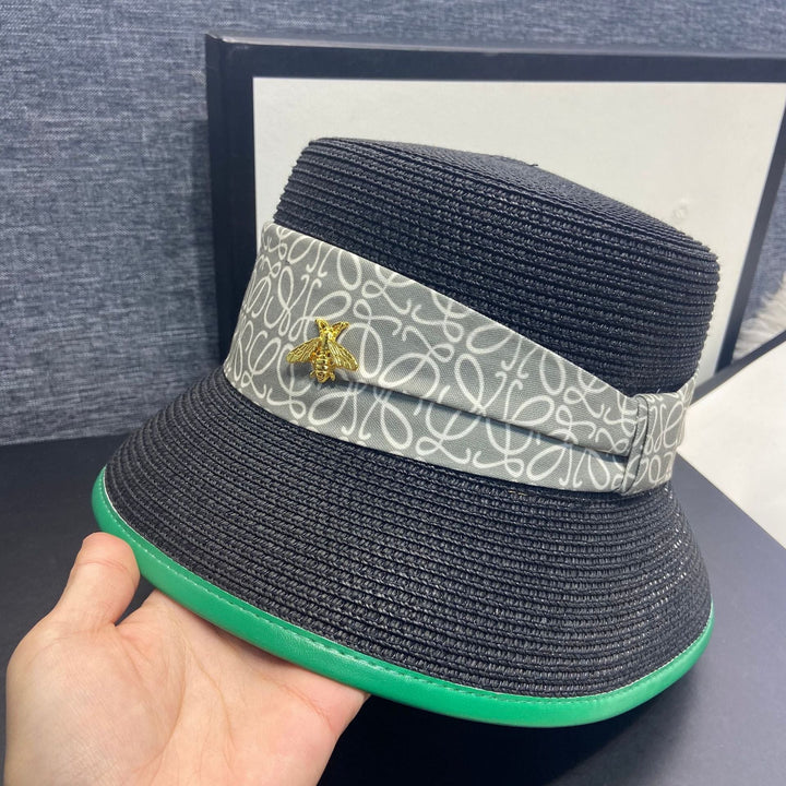 Elegant ladies' summer hat with bow detail – RibbonShade-Black-The Livary