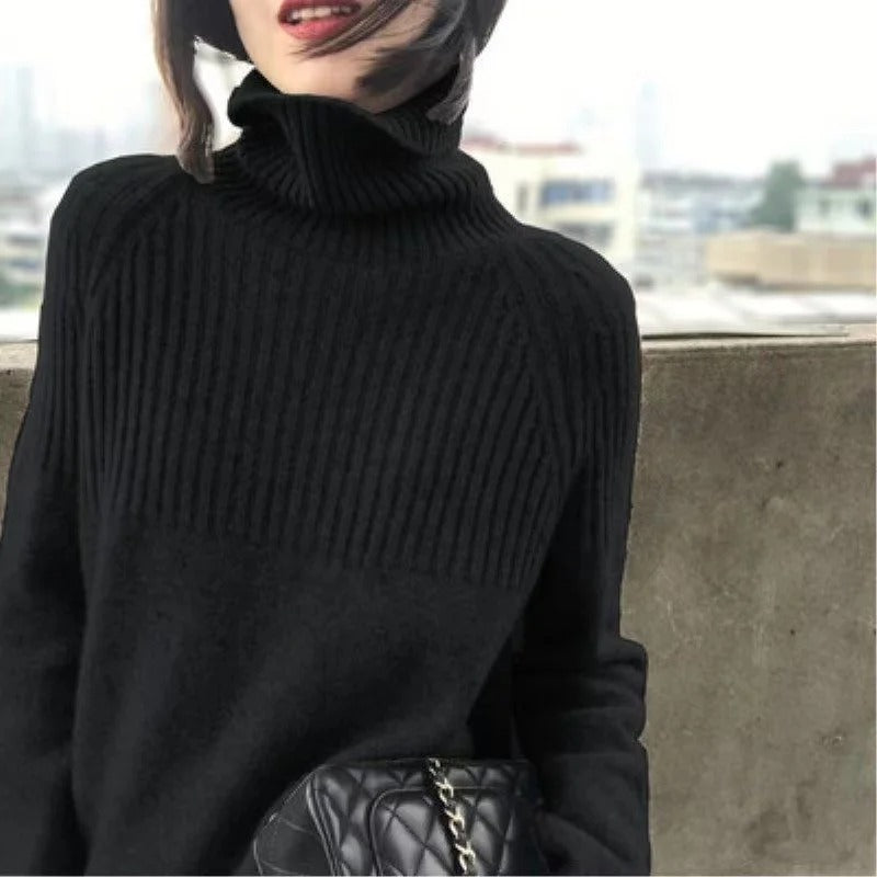 Trendy Sweater for Women - Serena-Black-S-The Livary