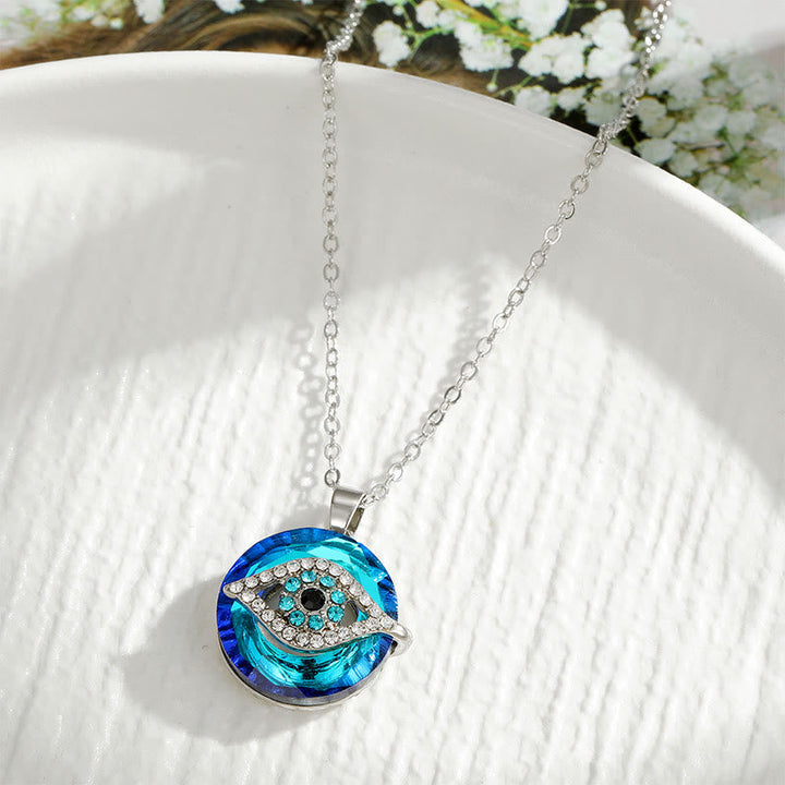 "You will always be protected" - Evil Eye Necklace-Evil eye#Silver-The Livary