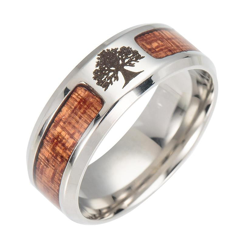Stylish Tree of Life Ring made of Stainless Steel for Women - Elina-Tree of Life-2.01 in-The Livary