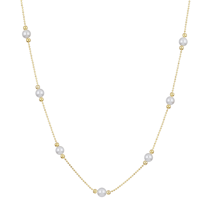 Timeless Golden Pearl Necklace - Serena-The Livary