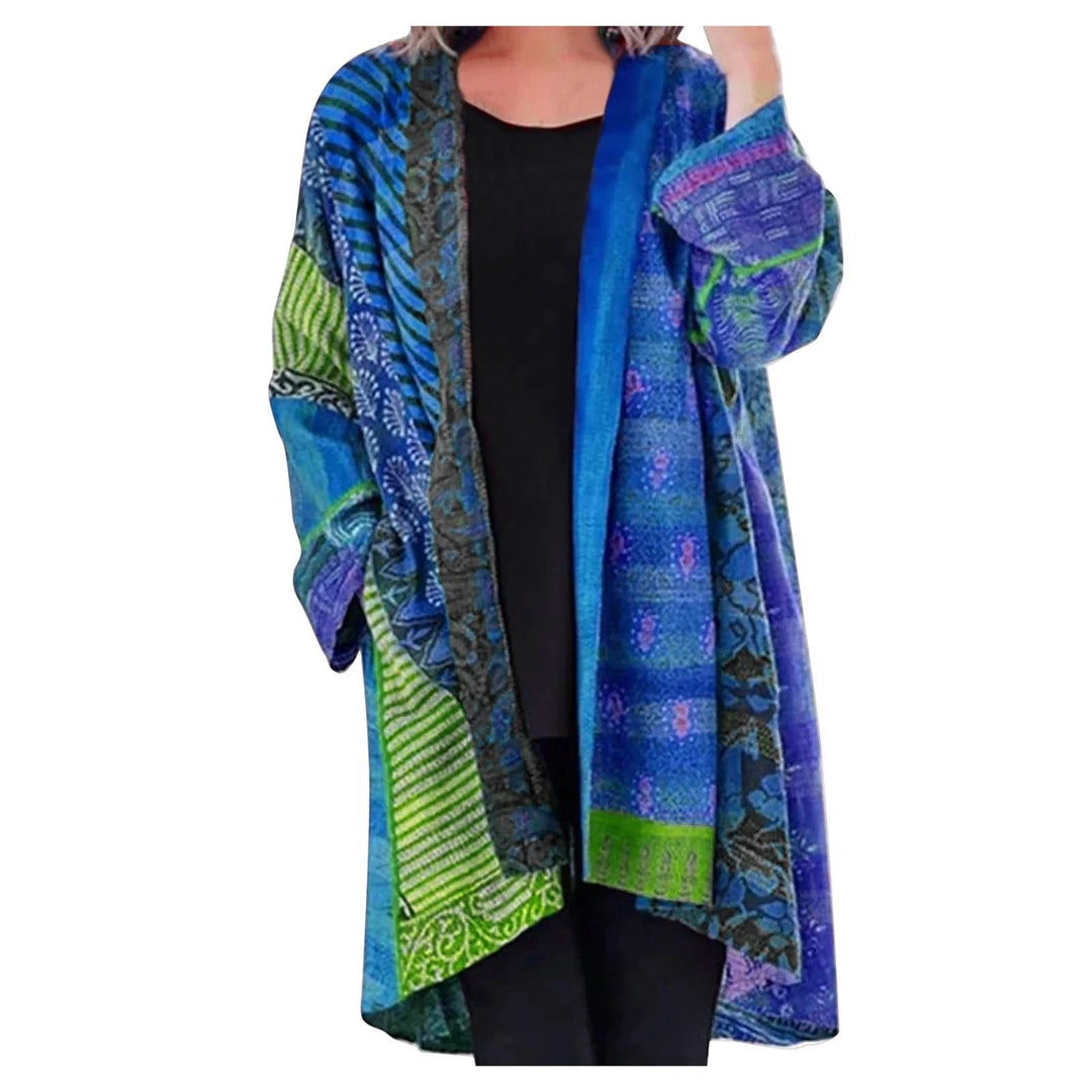 Vintage Long Women's Sweater - Livia-Blue-S-The Livary