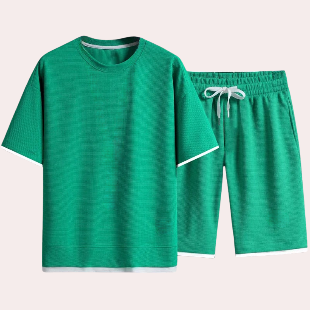 Casual Two-Piece Summer Set for Men - Jules-Green-S-The Livary