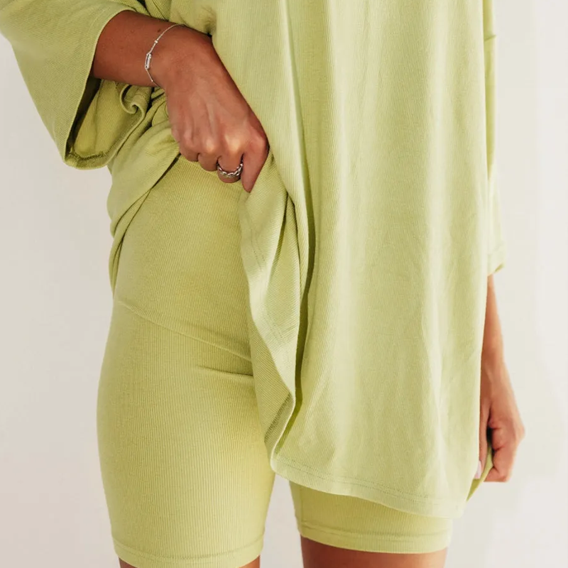 Two-piece lounge and leisurewear for women – Fenja-Oatmeal-S-The Livary