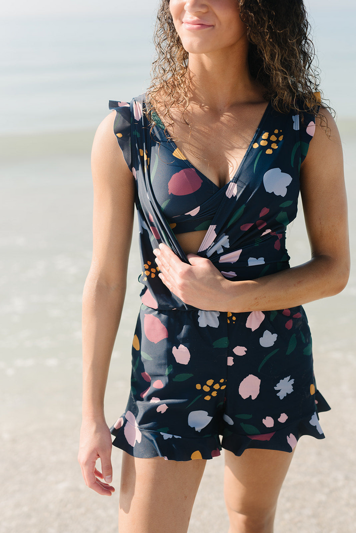 Ladies' swimming overall with integrated bra – Marisa-Bouquet-XS-The Livary