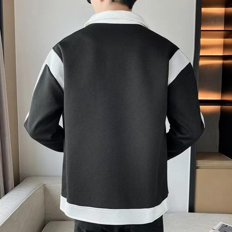 Patchwork Jacket for Men - Alessandro-Black-S-The Livary