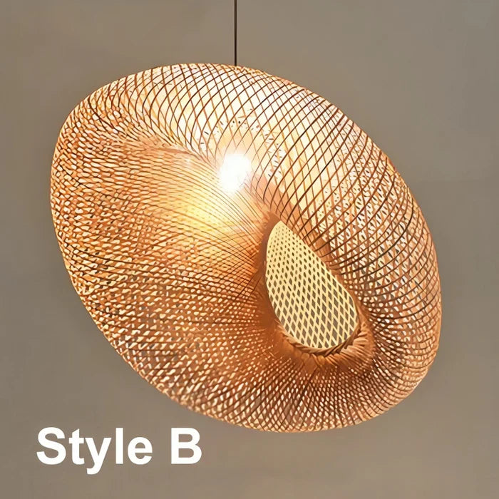 Trendy Rattan Pendant Light - NaturGlow