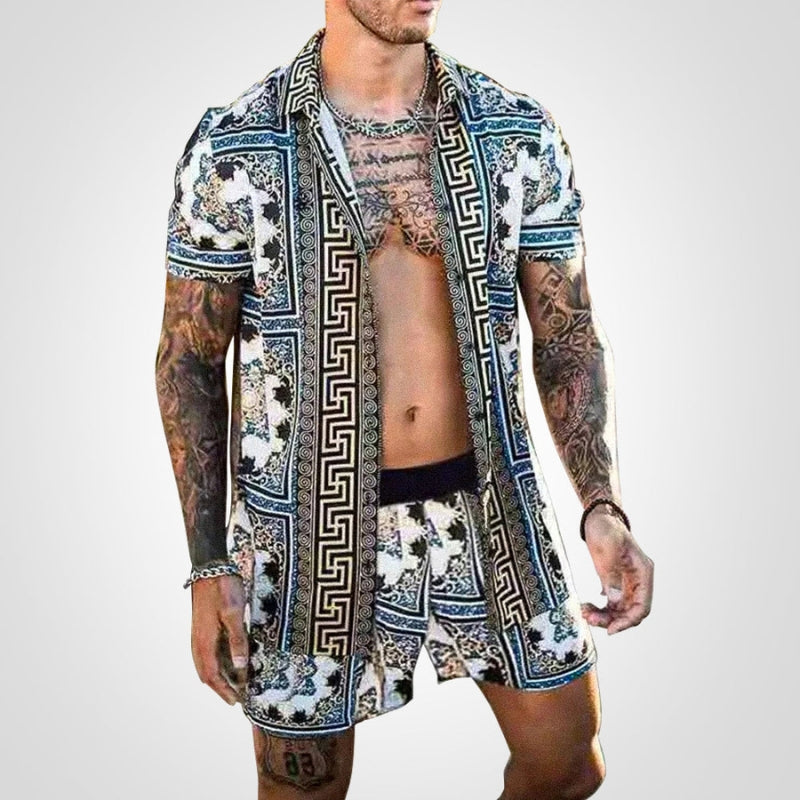 Two-piece men's set with print – Ruben-H-S-The Livary