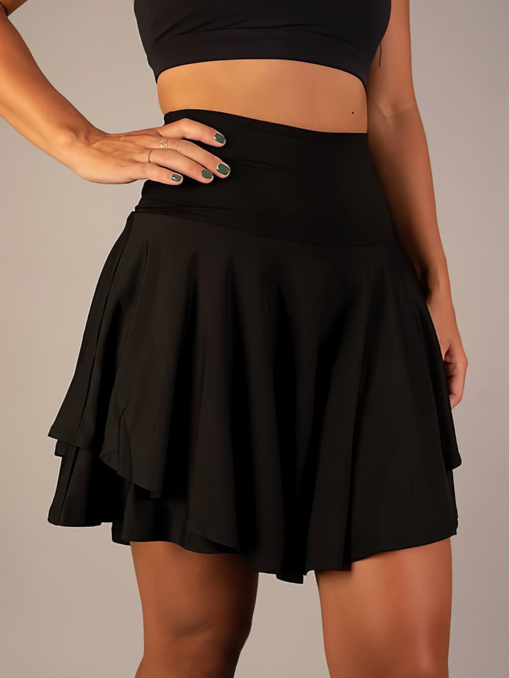 Sporty & Functional Women's Tennis Skirt with Shorts and Pockets – Maja-Black-S-The Livary