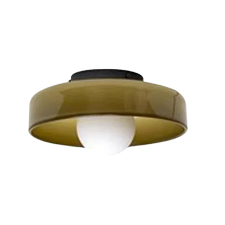 Round Ceiling Lamp with Stylish Functionality - LumiSphere-D9.82*H5.91 inches-Green matte finish-The Livary