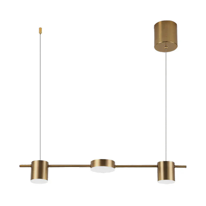 Modern Aluminium Pendant Lamp - AuraDrum-3-Gold-White-The Livary