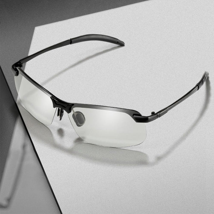 Stylish self-tinting polarised glasses for day & night – Nils-Black-Grey-The Livary