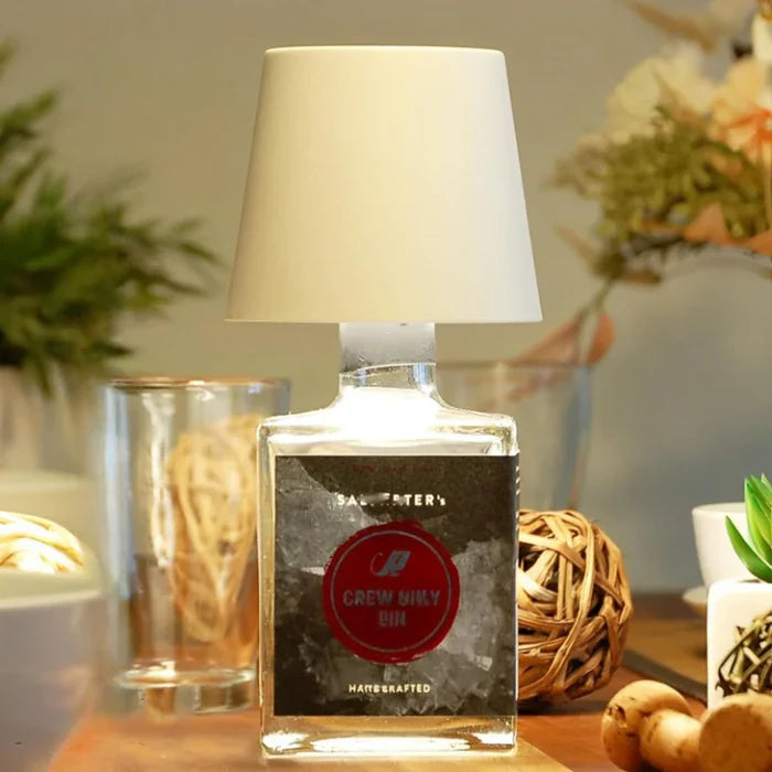 Portable LED Bottle Lamp - GlowBottle-Black-3 Colours-The Livary