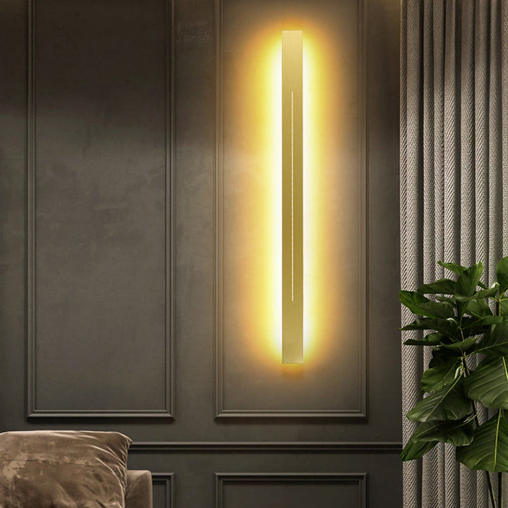Modern LED Wall Lamp - LumièreGold-Black-L 23.62 in-Warm White-The Livary