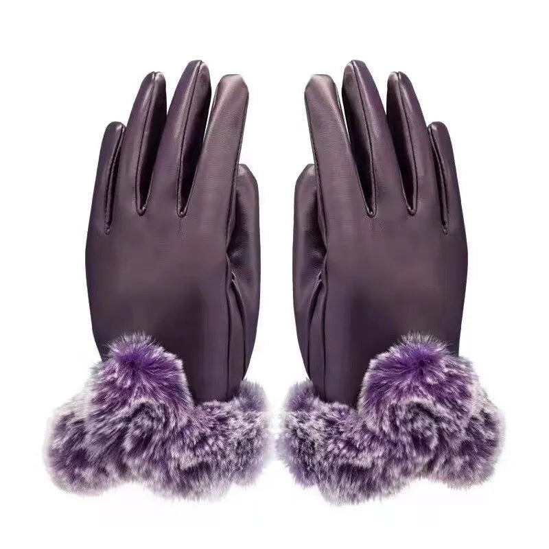 Trendy PU Leather Gloves - SilkGlide