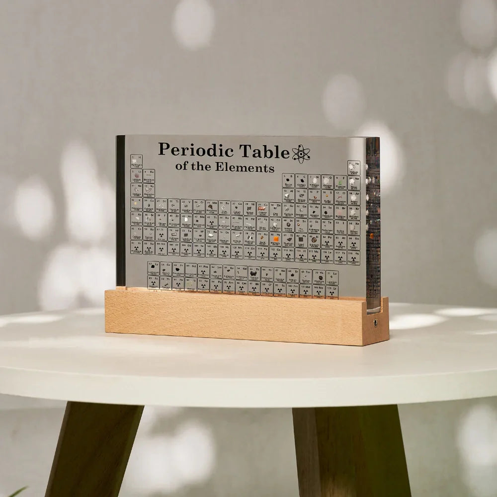 Illuminated Periodic Table with Real Elements - Elementa-Small-The Livary