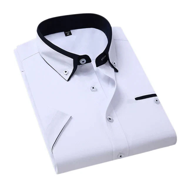 Men's Short Sleeve Shirt - Victor-White-M-The Livary