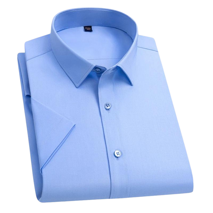 Anti Stain Shirt with Anti Crease Fabric – Damian-Lichtblauw-M-The Livary