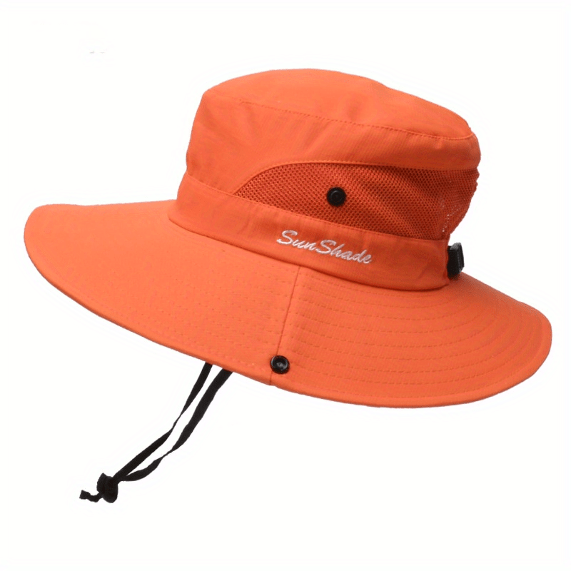 Stylish women's UV protection sun hat with a wide brim – Livia-Pure Orange-The Livary