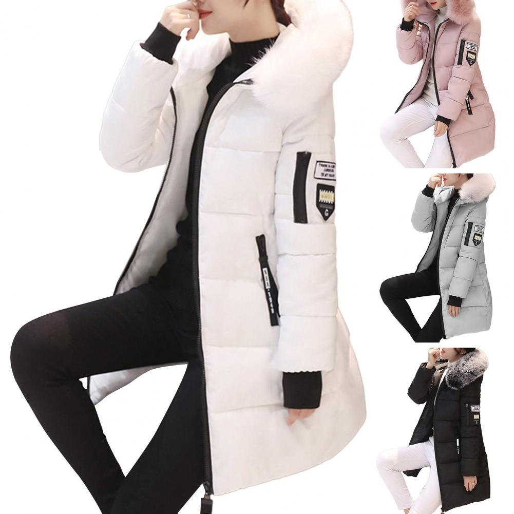 Comfortable Windproof Ladies Winter Jacket - Elinora-White-M-The Livary