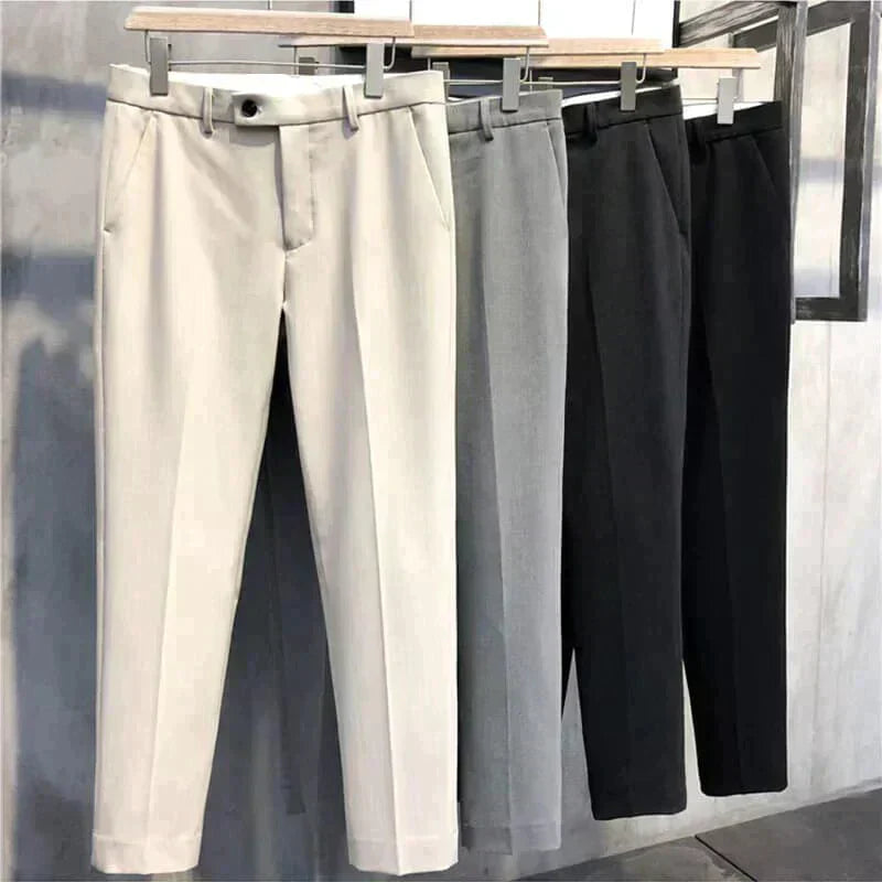 Slim Fit Formal Men's Trousers – Milan-Black-18-The Livary