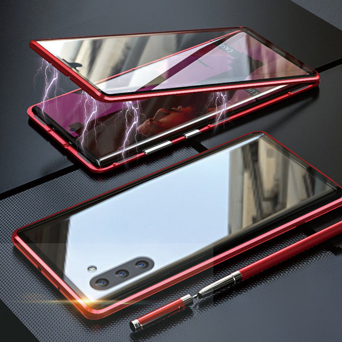 Magnetic Glass Samsung Case – Fortiq-Red-S24Ultra-The Livary