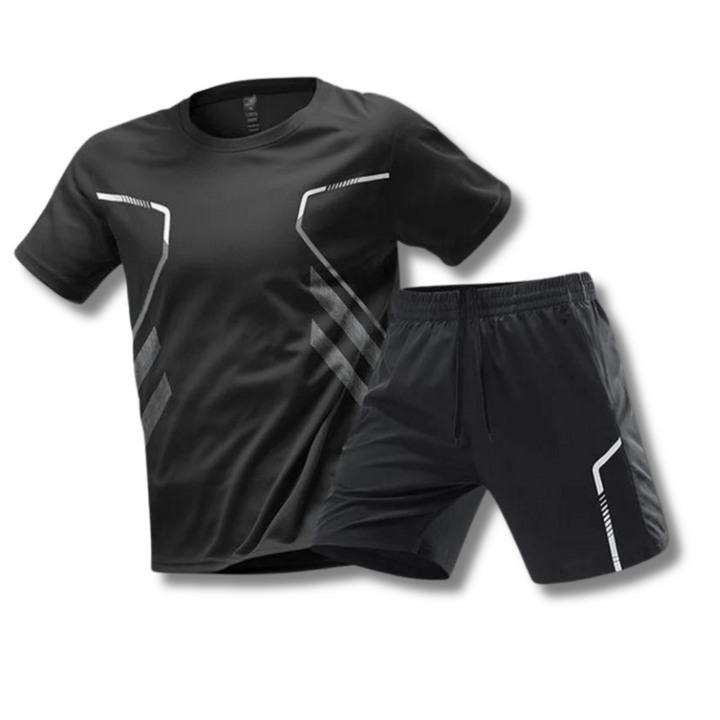 Breathable & Comfortable Men's Sports Set for Training & Leisure – Matteo-Black-XS-The Livary
