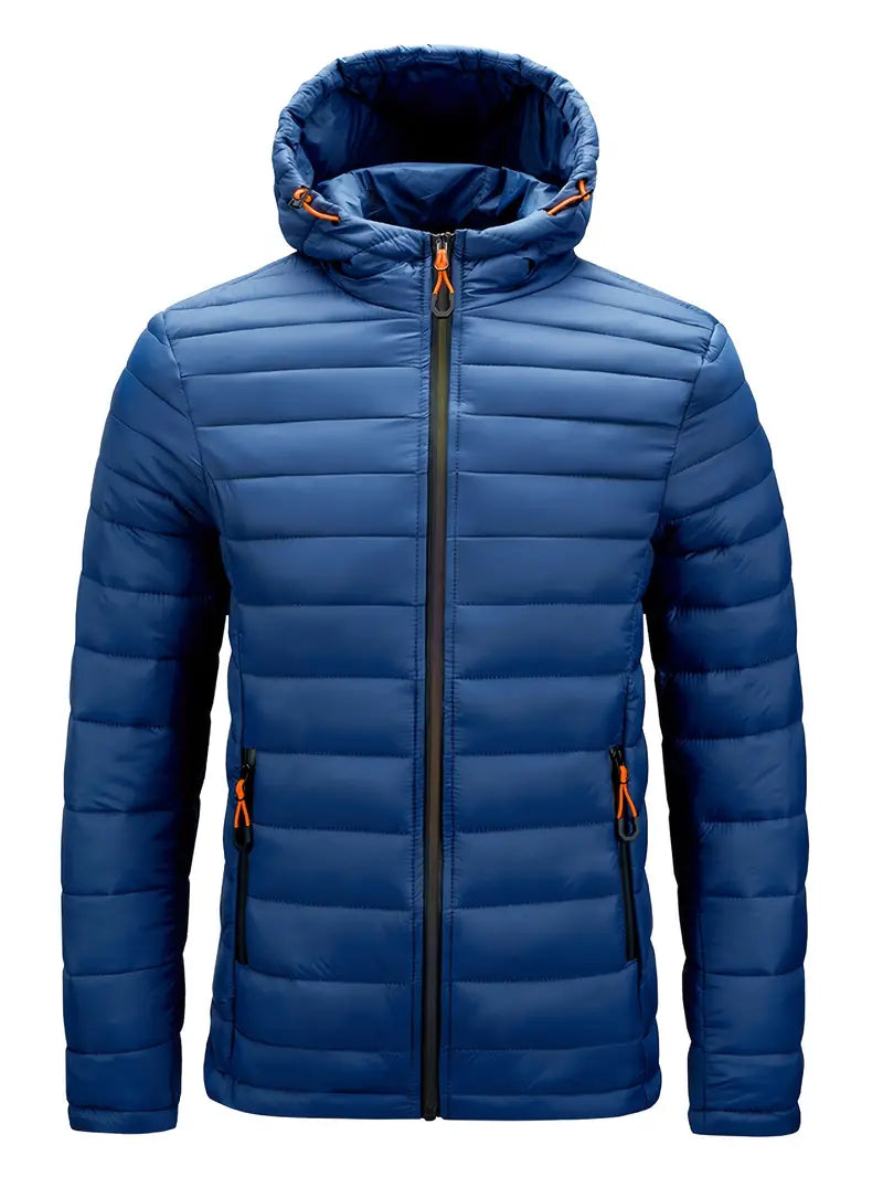 Ladies Winter Puffer Jacket with Hood - Arwen-Blue-S-The Livary